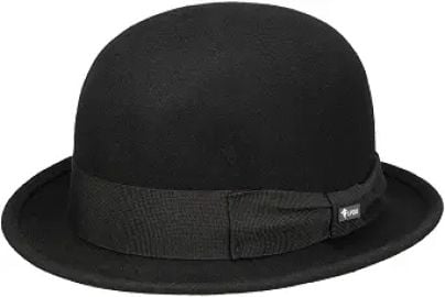 Lipodo Bowler Wool Felt Hat Classic Plain Ribbon Made in Italy Unisex Autumn Winter at Amazon