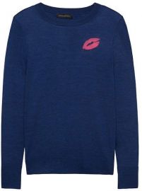 Lips motif sweater at Banana Republic