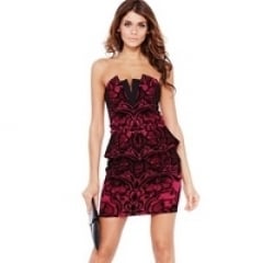 Lipsy Flock Peplum Dress at Isme