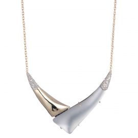 Liquid Gold with Crystal Accent V Shaped Necklace at Alexis Bittar