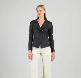 Liquid Leather Signature Jacket - Black Clara Sunwoo at Clara Sunwoo