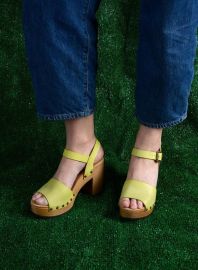 Lisa B Platform Sandals - Citrus at Garmentory