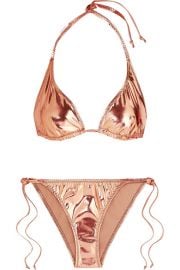 Lisa Marie Fernandez - Pamela metallic stretch-PVC bikini at Net A Porter