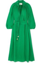 Lisa Marie Fernandez - Poet belted linen-blend maxi dress at Net A Porter