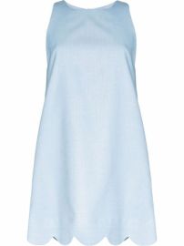 Lisa Marie Fernandez Scalloped Sleeveless Mini Dress - at Farfetch