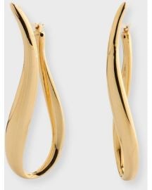 Lisa Nik 18K Golden Dreams Elongated Wavy Earrings at Neiman Marcus