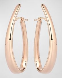 Lisa Nik Golden Dreams 18K Rose Gold Elongated Curved Hoop Earrings at Neiman Marcus