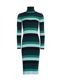 Lisa Striped Knit Turtleneck Dress at Saks Fifth Avenue