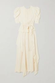 WornOnTV: Jenna’s white puff sleeve tie waist dress on Today | Jenna ...