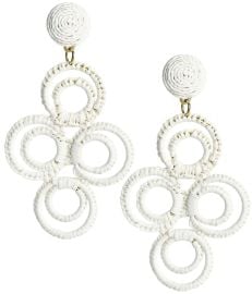 Lisi Lerch Chloe Raffia Drop Earring in White at Lisi Lerch