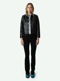 Litchi Leather Jacket jacket black women ZadigampVoltaire at Zadig & Voltaire