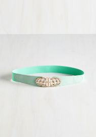 Little Bit of Glitz Belt in Mint at ModCloth