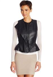 Liu Leather Vest at Bcbgmaxazria