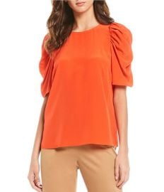 Liv Puff Sleeve Silk Blouse by Antonio Melani at Dillards