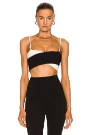 Live The Process Orion Colorblock Bra in Black Mother Of Pearl FWRD at FWRD