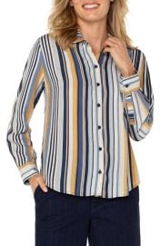 Liverpool Vertical Stripe Button-Up Shirt at Nordstrom