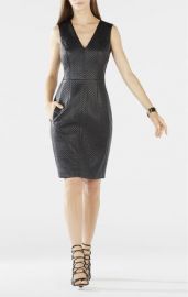 Livie Quilted Faux Leather Dress at Bcbg