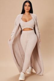 Living In It 3 Piece Legging Set - Taupe Fashion Nova Matching Sets Fashion Nova at Fashion Nova