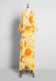 Living That Resort Life Maxi Wrap Dress at ModCloth