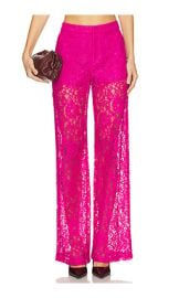 Livvy Straight Leg Trouser In Light Ruby at Revolve