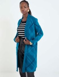 Liz Claiborne Long Sleeve Open Front Plus Plaid Cardigan at JCPenney