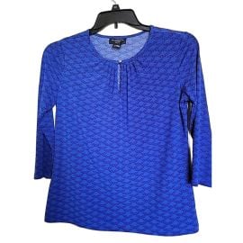 Liz Claiborne VINTAGE Liz Claiborne Womenx27s Shirt Blouse Size PS Blue Long Sleeve Keyhole Neck Casual Grailed at Grailed