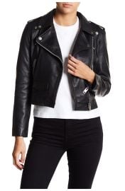 Liz Leather Crop Moto Jacket at Nordstrom Rack