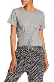 Lizeth Corset Lace-Up Tee at Nordstrom Rack