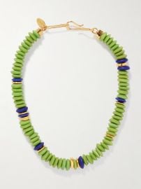 Lizzie Fortunato Laguna gold tone beaded necklace at Net a Porter