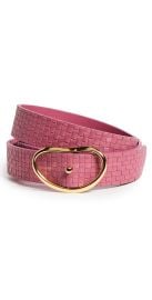 Lizzie Fortunato Wide Georgia Belt In Flamingo Weave Pink L at Shopbop