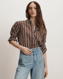 Lloyd Button-Down Shirt in Dark Mocha at Veronica Beard