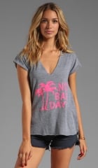 Local Celebrity No Bad Days Logan Tee in Heather Grey  REVOLVE at Revolve