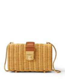 Lock Box Wicker Clutch Bag at Bloomingdales