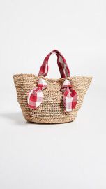 Loeffler Randall Hazel Raffia Canvas RedWhite Gingham Handle Tote Purse New eBay at eBay