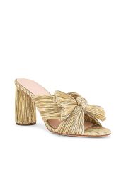 Loeffler Randall Penny High Heel Pleated Knot Slide at Revolve