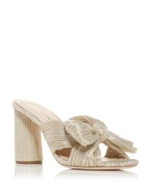 Loeffler Randall Womens Penny Pleated High Block Heel Slide Sandals Bloomingdales at Bloomingdales