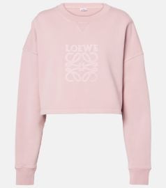 Loewe Anagram cropped cotton jersey sweatshirt at Mytheresa