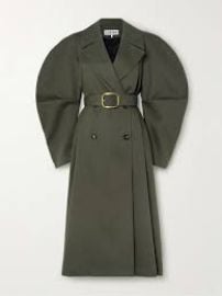 Loewe Belted double breasted cotton gabardine trench coat at Net a Porter