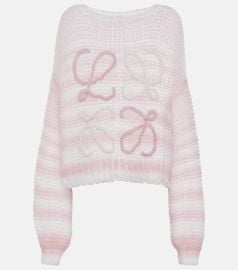 Loewe Boxy Striped Anagram Sweater at Mytheresa