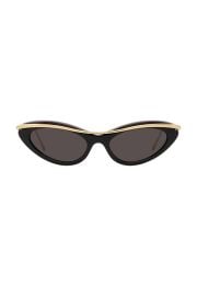 Loewe Cat Eye Sunglasses in Shiny Black Smoke FWRD at FWRD