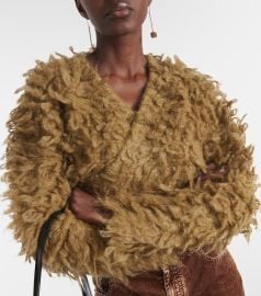 Loewe Cropped Mohair blend Wrap Cardigan at Mytheresa