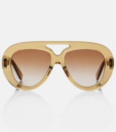 Loewe Curvy Aviator Style Acetate Sunglasses at Mytheresa