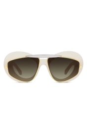 Loewe Double Frame 47MM Geometric Sunglasses in Ivory at Nordstrom