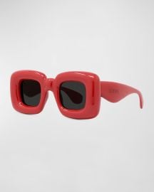 Loewe Inflated Square Injection Plastic Sunglasses at Neiman Marcus
