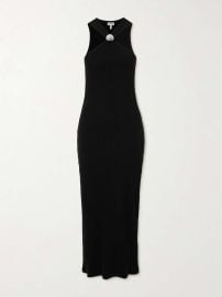 Loewe Ribbed Halter Dress with Anagram Detail at Net a Porter