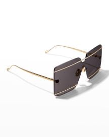 Loewe Rimless Bar Metal Shield Sunglasses at Neiman Marcus