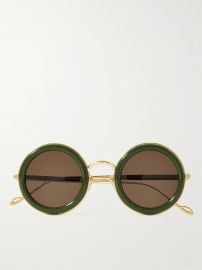 Loewe Round Frame Acetate and Gold Tone Sunglasses at Mr Porter