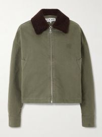 Loewe Shearling Leather Trimmed Workwear Jacket at Net a Porter