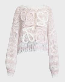 Loewe Striped Anagram Knit Sweater at Neiman Marcus