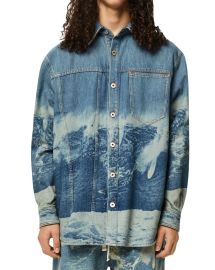 Loewe x Paula s Ibiza Surf Print Denim Overshirt at Neiman Marcus